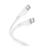 Кабель Hoco USB-C to USB-C X97 Crystal 3A 60W 1m Light White