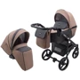 Коляска 2 в 1 Bair City Soft 273 Капучино - черная кожа (680692)