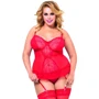 Комплект SoftLine - Dafne, корсет + стринги, XL (red)