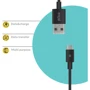 Кабель Piko USB Cable USB-C 20cm Black (CB-UT10): Длина 0.2 м