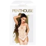 Бодистокинг с имитацией чулок на подвязках Penthouse - Eye of The Storm White XL