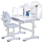 Детская парта с надстройкой и стулом Bambi серый (M 5799-11)