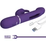 Вибратор 3в1 LYBAILE Pretty Love Twinkled Tenderness Kampas Dark Purple (BW-500025-2)