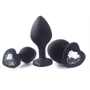 Комплект силіконових анальних пробок з кристалом SKN-KSIL-05 (S, M, L)