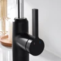Смеситель для раковины Lefton Single-Hole Waterfall & Pull-Out Liftable Bathroom Faucet-BF2209 Matt Black фото 11