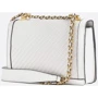 Женская сумка через плечо GUESS ABEY CONVERTIBLE XBODY FLAP белая (HWWA8558190-WHI): Фактура Плетеная, Матовая