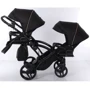 Універсальний візок для двійні 2 в 1 Junama Mirror Satin Duo Slim 02, чорний з бронзовим (J-MS-DUOs-02) фото 10