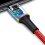 Кабель Baseus USB Cable to USB-C Halo Data 3A 1m Red (CATGH-B09) фото 3