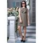Платье FLFashion Куба ЖПК 1045 42 зеленое повседневное до середины бедра