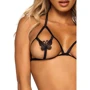 Комплект Leg Avenue Open cup bra and pearl panty Black