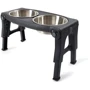 Миска Dexas подвійна Adjustable 2хPet Feeder з регульованими ніжками з нержавіючої сталі 960 мл Сірий (PW120432SS): Особливості С подставкой