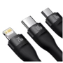 Кабель Baseus Cable USB-C to Micro USB/Lightning/Type-C Flash Series 2 Fast Charging C 100W 1.5m Black (CASS030201): Тип USB-C - microUSB, USB-C - Lightning/USB-C