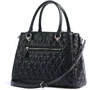 Женская сумка тоут Guess Wessex Triple Satchel черная (HWGN8379060-BLA): Тип ручки Со съемным ремнем, Плечевой ремень, С двумя ручками, Короткая ручка