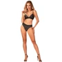 Комплект белья Obsessive Natilya black XS/S