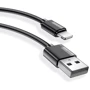 Кабель T-PHOX USB Cable to Lightning Nets 2m Black (T-L801 (2) black): Довжина 2 м