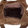 Женская сумка хобо Laskara коричневая (LK-DM230-khaki): Материал Натуральная замша