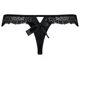 Кружевные трусики-танга с атласным бантиком Naja Thong black XXL/XXXL - Passion