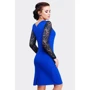 Платье FashionUp PL-1599C 48 синее повседневное до середины бедра: Состав Вискоза, Эластан