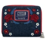 Жіночий гаманець Loungefly LF Marvel Captain America 80th Anniversary Floral Shield ZIP синій (MVWA0157): Тип Гаманці