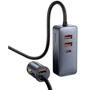 Зарядное устройство Baseus Car Charger 3хUSB+USB-C Share Together PPS 120W Gray (CCBT-B0G): Кабель в комплекте встроенный