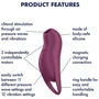 Вакуумный клиторальный стимулятор с вибрацией Satisfyer Pocket Pro 1 Purple