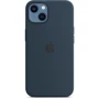 Чехол для iPhone Apple Silicone Case with MagSafe Abyss Blue (MM293) for iPhone 13: Материалы Силикон
