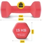 Гантель 4FIZJO Classic 2x1.5 кг (P-5907739311962): Вес гантели, кг 1.5