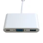 Адаптер ExtraDigital Adapter USB-C to USB-C+VGA+USB3.0 0.15m White (KBV1690): Колір білий