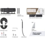 Кронштейн для ТВ Vogels TVM 7655 DesignMount Black: Совместимость 40"-77"