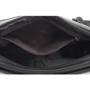 Жіноча сумка через плече Borsa Leather чорна (10t840-black): Фактура Тиснення, матова, Зерниста