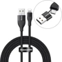 Кабель Baseus Cable USB-C/USB to Lightning 18W Dual Output 1m Black (CATLYW-G01)