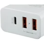 Зарядний пристрій Canyon Wall Charger USB-C+2xUSB H-08 30W White (CNE-CHA08W): Особливості Power Delivery (PD), USB-C