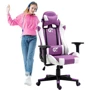 GT Racer X-5934-B Kids White/Violet: Регулировки Угол наклона спинки, Расстояние подлокотников, Жесткость качания, Высота сиденья, Высота поясничной