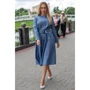 Платье FLFashion Плутос ХПП 3213 52 синее повседневное удлиненное миди: Вид Повседневные платья