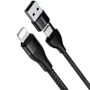 Кабель Baseus Cable USB-C/USB to Lightning 18W Dual Output 1m Black (CATLYW-G01): Тип USB Cable - Lightning/USB-C