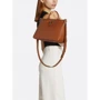Женская сумка тоут Furla Palazzo S Tote коричневая (WB00345AX073203B00): Тип ручки Со съемным ремнем, Плечевой ремень, Короткая ручка