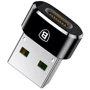 Адаптер Baseus Adapter USB to USB-C Female Black (CAAOTG-01): Интерфейс подключения USB-C