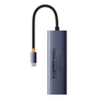 Адаптер Baseus Adapter UltraJoy Series USB-C to HDMI+3xUSB3.0+PD+RJ45 Gray (B00052802811-00): Колір серый