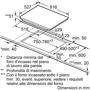 Варочная поверхность электрическая Bosch PXE875BB1E: Расположение панели спереди