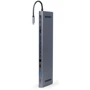 Адаптер Cablexpert Adapter USB-C to 5xUSB+2xUSB-C+RJ45+HDMI+USB-C PD+VGA+SD+microSD+3.5mm (A-CM-COMBO9-01): Колір серый