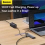 Адаптер Baseus Adapter StarJoy USB-C to HDMI4K+3xUSB3.1+PD+RJ45+SD Gray (WKWG080213) фото 6