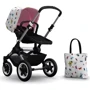 Универсальная коляска 2в1 Bugaboo BUFFALO Andy Warhol BUTTERFLIES-PINK: Количество блоков один