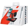 Зарядное устройство Canyon Dual Wireless Charger WS-404 4in1 36W Black (CNS-WCS404B) for iPhone 16 I 15 I 14 I 13 I 12 series, Apple Watch and Apple AirPods: Особенности Для Apple Watch