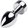 Анальная пробка Toyfa Metal Silver anal plug white gem