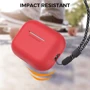Чехол для наушников AhaStyle Silicone Case with strap Red (X003E41MYX) for Apple AirPods Pro 2 фото 4