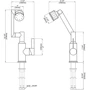 Смеситель для кухни Lefton Copper Rotatable Faucet with 5 Water Outlet Modes-KF2205 Chrome: Назначение Для кухни