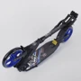 Самокат алюмінієвий Best Scooter з PU колесами, 2 аммортизаторами Black / Blue (92088): Тип коліс литі