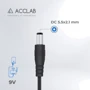 Кабель ACCLAB кабель питания для роутера USB Cable to DC 5.5х2.1 мм 9V 1A Black: Тип USB Cable - DC