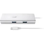 Адаптер Macally Adapter USB-C to 2xUSB+USB-C+4K HDMI+RJ45 (UCDOCK ): Колір сріблястий