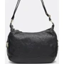 Женская сумка через плечо Borsa Leather черная (K1301-black)